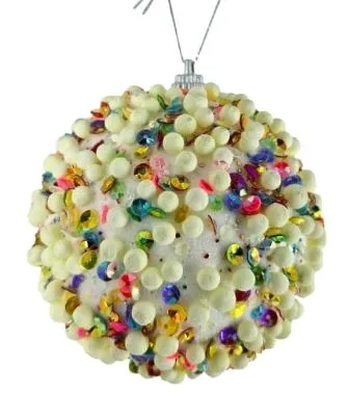 917490 ENFEITE BOLA COLORIDA LUXO 8CM C/01