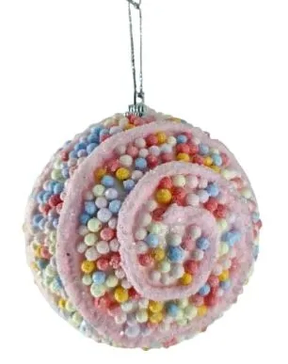 917491 ENFEITE BOLA COLORIDA LUXO 8CM C/01