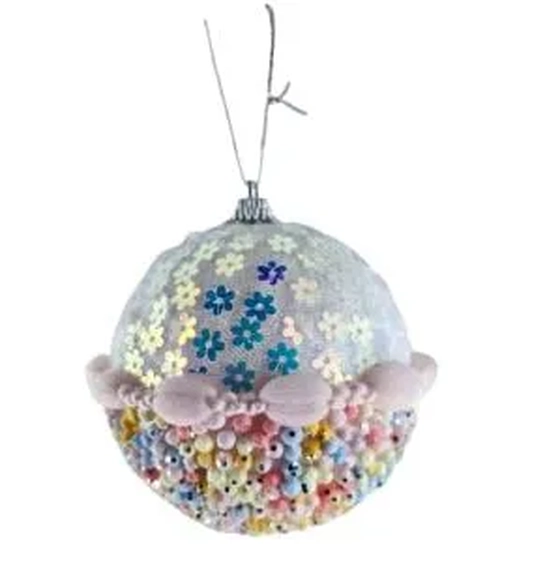 917492 ENFEITE BOLA COLORIDA LUXO 8CM C/01