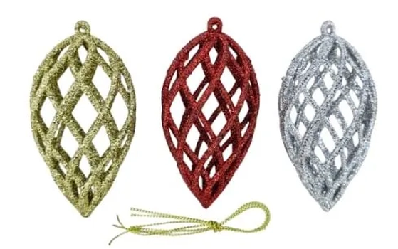 917508 ENFEITE GOTA C/GLITTER 9.5CM C/03