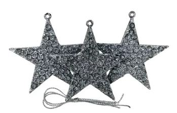 917513 ENFEITE ESTRELA PRATA 7CM C/03