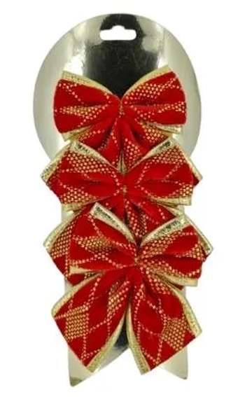 917540 LACO VERMELHO DECORADO LUXO 10X12CM C/03