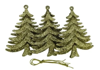 917515 ENFEITE ARVORE DOURADA 9CM C/03