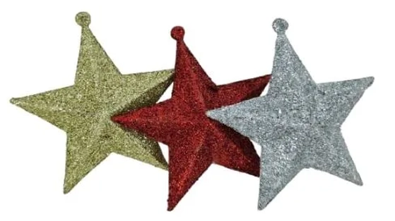 917517 ENFEITE ESTRELA C/GLITTER 9CM C/03