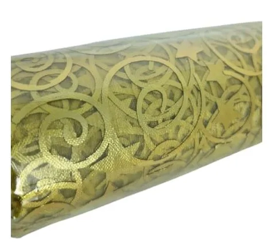 917709 ROLO TELA PARA DECORACAO DOURADA 28CMX2M