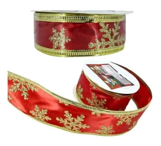 FITA NATALINA DECORADA 2.5CMX2M