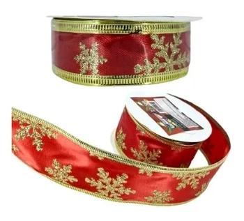 FITA NATALINA DECORADA 2.5CMX2M