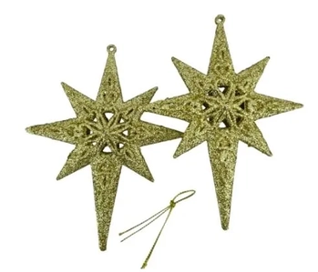 918209 ENFEITE ESTRELA C/ GLITTER 14.5X10CM
