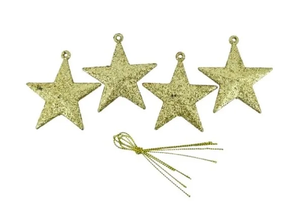 918214 ENFEITE ESTRELA GLITTER 5.5CM C/04