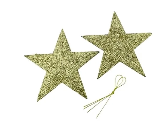 918216 ENFEITE ESTRELA GLITTER 10.5CM C/02