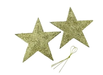 918216 ENFEITE ESTRELA GLITTER 10.5CM C/02