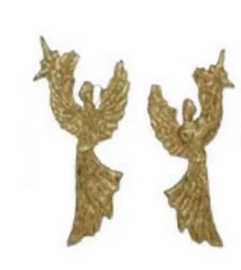 918230 ENFEITE ANJO DOURADO C/GLITTER 9CM C/03