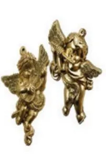 918231 ENFEITE ANJO DOURADO C/GLITTER 11.5CM
