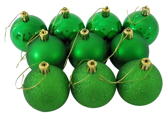 839870 BOLA TUBO MISTA 6CM VERDE C/8