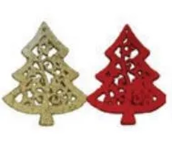 918222 ENFEITE ARVORE C/GLITTER 9.8CM C/3