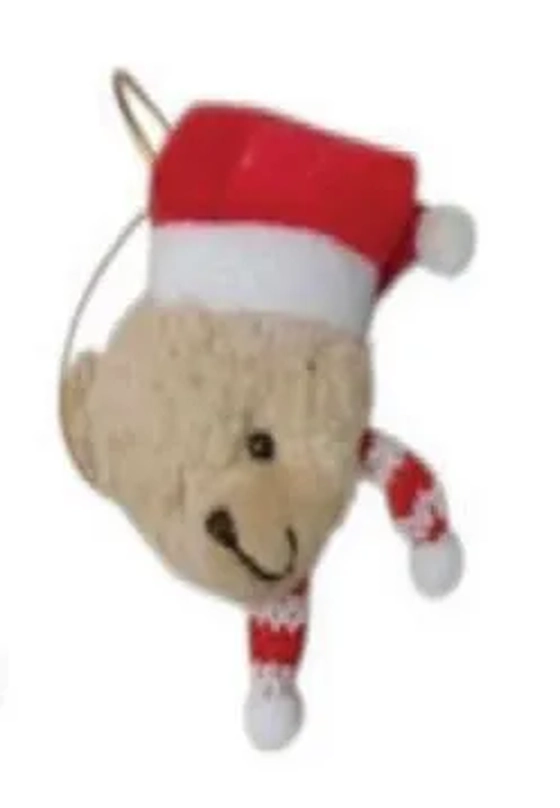 918287 ENFEITE ROSTO DE URSO C/GORRO 7CM