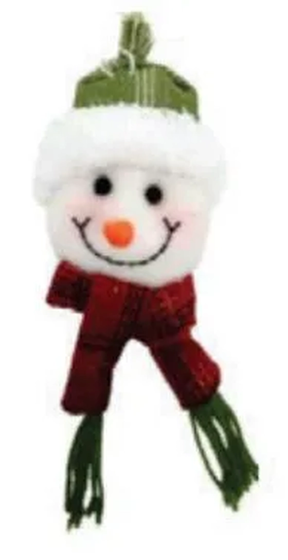 918291 ENFEITE ROSTO DE BONECO DE NEVE 8CM