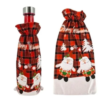 918293 SACO NATALINO PORTA GARRAFA 30X14CM