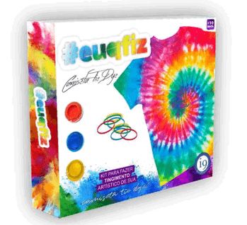 BRI0301 EUQFIZ TIE DYE - KIT C/CAMISETA P/PINTAR ADULTO P