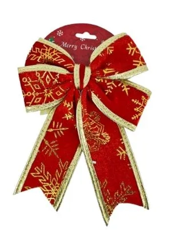 918322 ENFEITE LAÇO DECORADOC/DOURADO 19CM