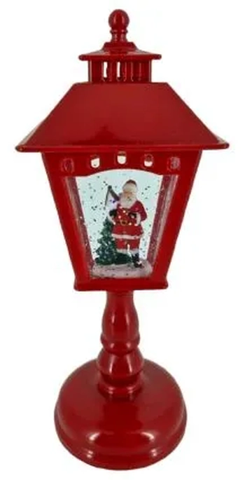 918335 LANTERNA DECORATIVA NATAL C/LUZ 7.5X21CM