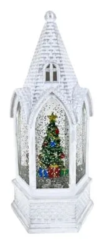 918336 LANTERNA DECORATIVA NATAL C/LUZ 9X22CM