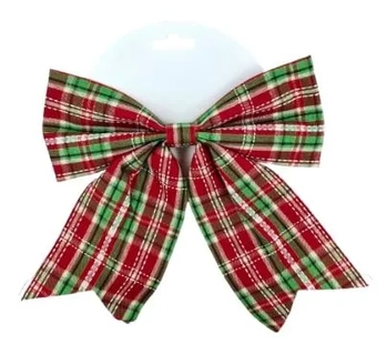 918310 ENFEITE LAÇO XADREZ 20X20CM