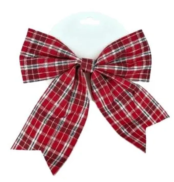 918311 ENFEITE LAÇO XADREZ 20X20CM