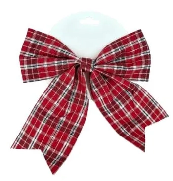 918311 ENFEITE LAÇO XADREZ 20X20CM