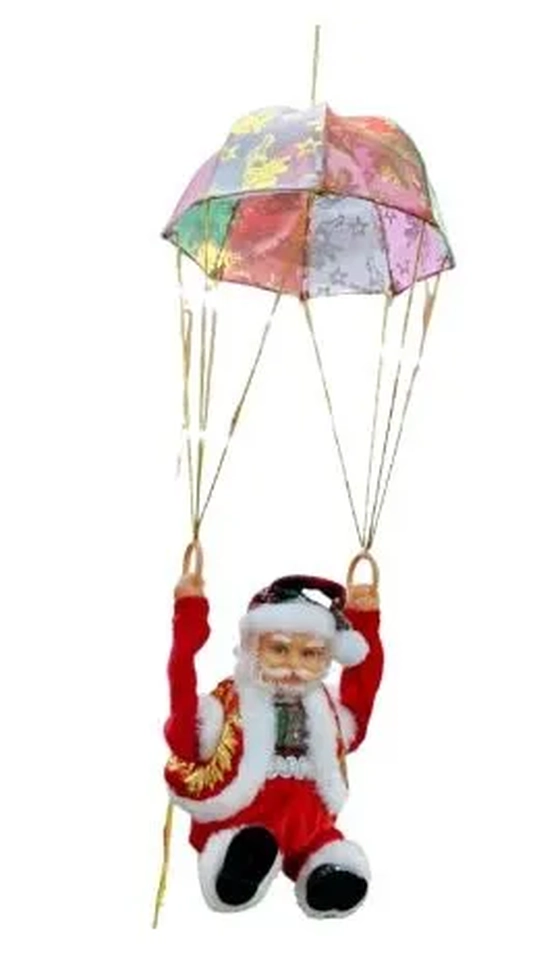 918376 PAPAI NOEL ELETRÔNICOC/ PARAQUEDAS 40CM