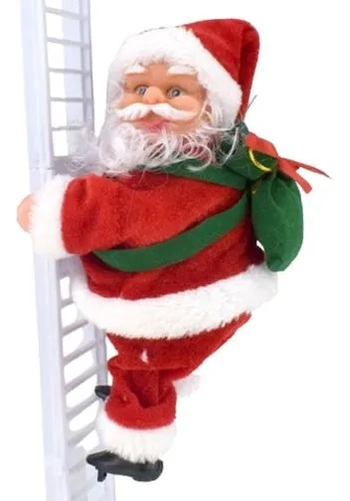 918377 PAPAI NOEL ELETRÔNICO C/ESCADA 45CM
