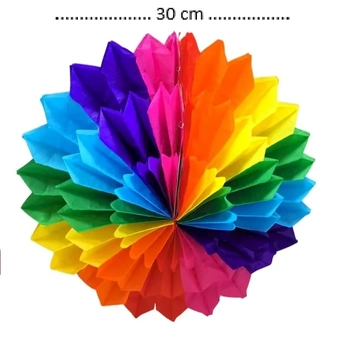 J-56 ENFEITE MARGARIA 3D EM PAPEL COLORIDO - 30 CM