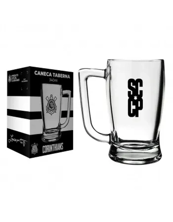5901039 CANECA CERVEJA TABERNA 340ML CORINTHIANS -LICENCIADO
