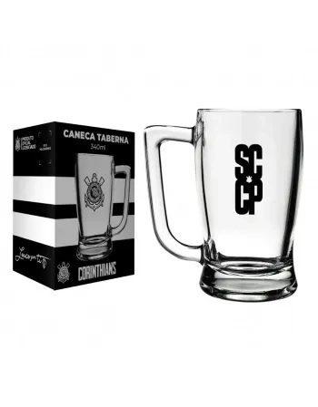5901039 CANECA CERVEJA TABERNA 340ML CORINTHIANS -LICENCIADO