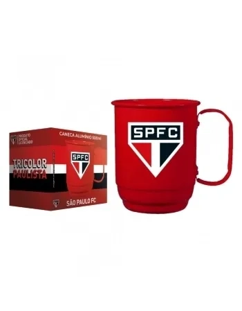 804036 CANECA ALUMINIO 500ML SÃO PAULO C/01-LICENCIADO