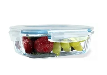 BV6044 VD POTE DE VIDRO RETANGULAR 180ML - AZUL