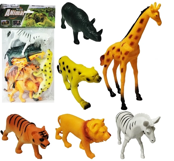 GK1470 BRINQUEDO ANIMAIS SELVAGENS DE BORRACHA