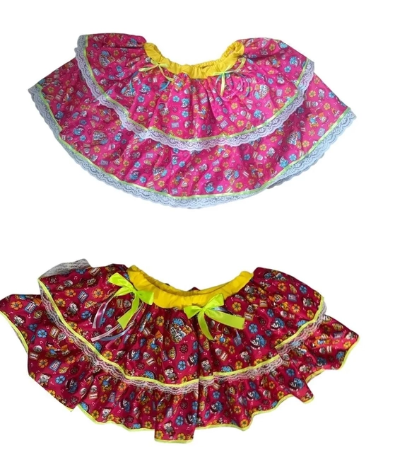 804 SAIA JUNINA ADULTO CORES SORTIDAS 40CM