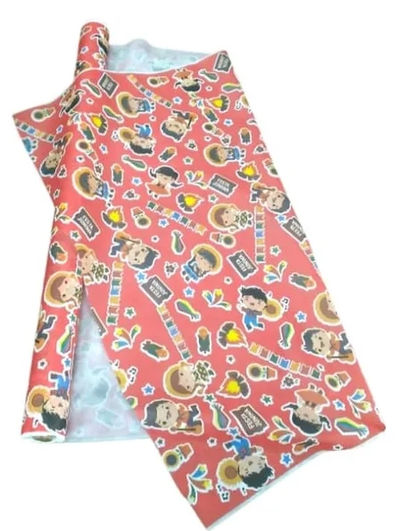 PRD00461 TNT ESTAMPADO FESTA JUNINA VERMELHO 140CM X 25 M