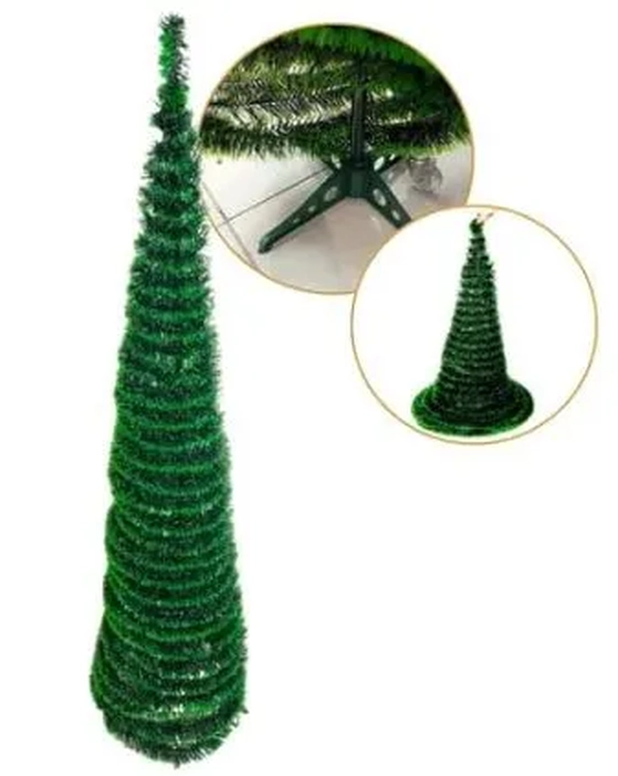 918538 ÁRVORE DE NATAL RETRATIL DOBRAVEL 150X33CM