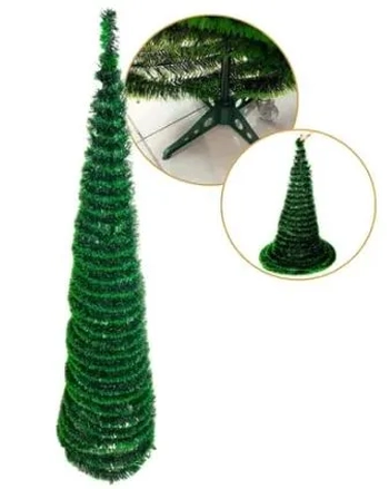 918538 ÁRVORE DE NATAL RETRATIL DOBRAVEL 150X33CM