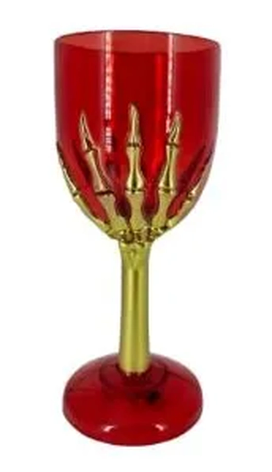 919843 TACA PLASTICA C/ MAO CAVEIRA 7.5X18CM