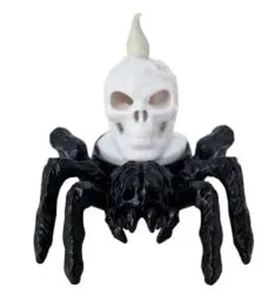 919849 VELA DE ARANHA C/CAVEIRA DE PLASTICO 6.5X8.5X6CM