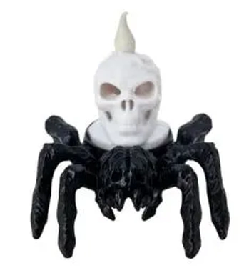 919849 VELA DE ARANHA C/CAVEIRA DE PLASTICO 6.5X8.5X6CM
