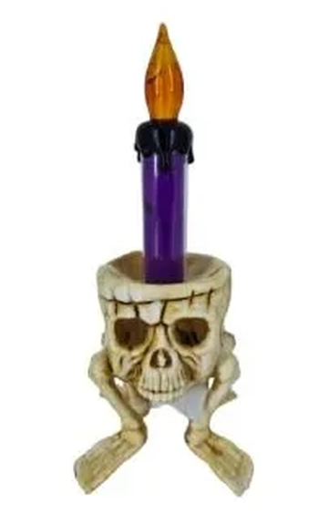 919850 VELA PLASTICA C/CAVEIRA 13X6X5CM