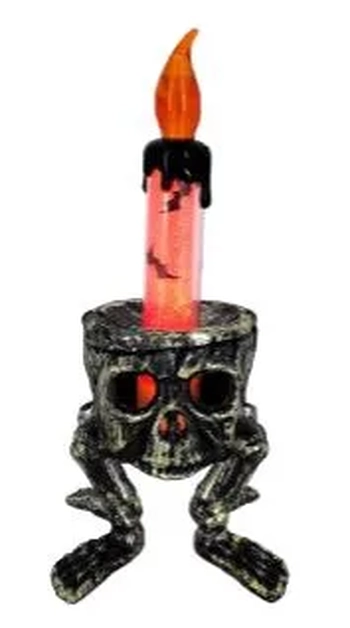 919851 VELA PLASTICA C/CAVEIRA 13X6X5CM