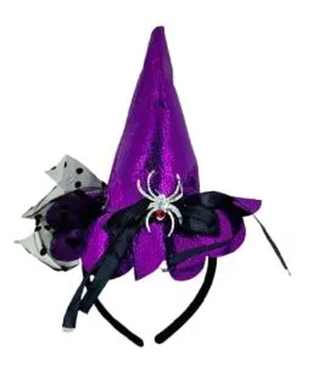 919863 TIARA C/ CHAPEU BRUXA LUXO 27X19CM