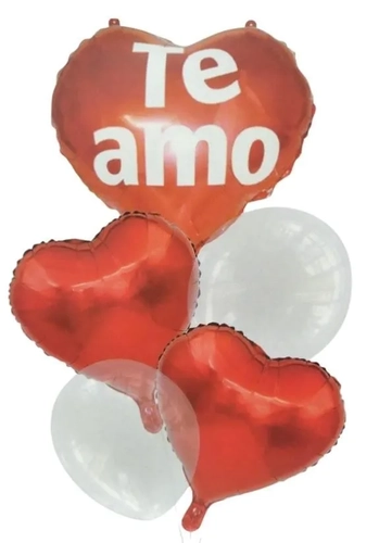 Q23463 KIT BALAO TE AMO C/5 PEÇAS