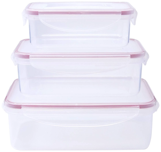 8107VM CONJ. 3 POTES HERM. RET. 0,5/1/1,5 L - ECON. VERMELHO