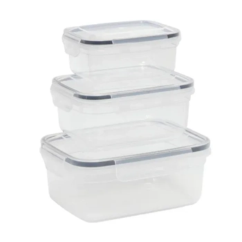 8107PT CONJ. 3 POTES HERM. RET. 0,5/1/1,5 L - ECON. - PRETO